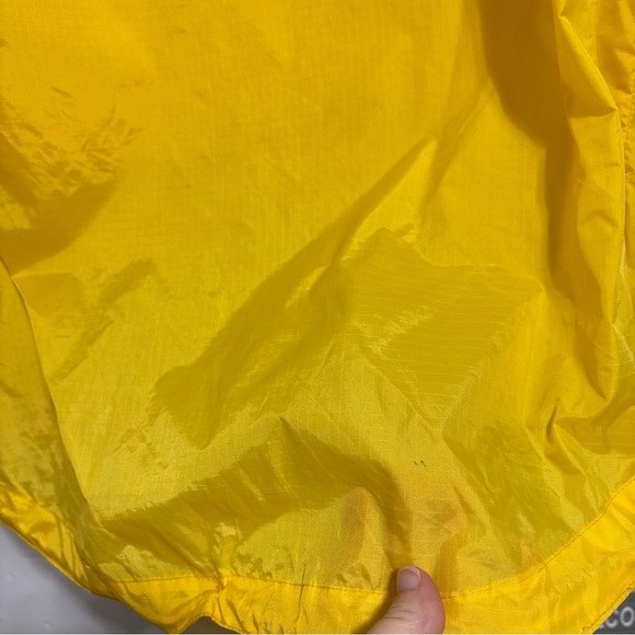 Tommy Jeans Y2K Vintage 2000 Yellow Windbreaker Men's Medium Hood Rain 1/4 Zip - Picture 3 of 8